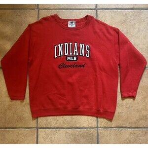 Vintage Lee Sport Cleveland Indians Crewneck Sweatshirt; Womens XL; Made in USA